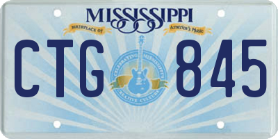 MS license plate CTG845