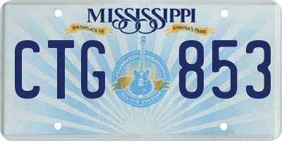 MS license plate CTG853