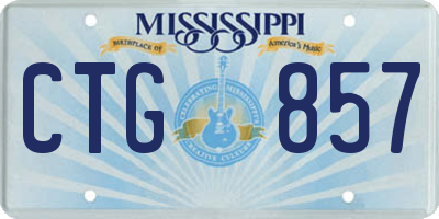 MS license plate CTG857