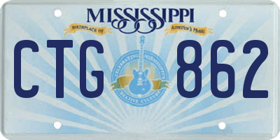 MS license plate CTG862
