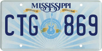 MS license plate CTG869