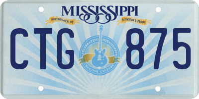 MS license plate CTG875