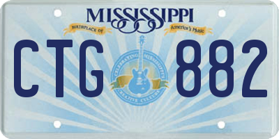 MS license plate CTG882