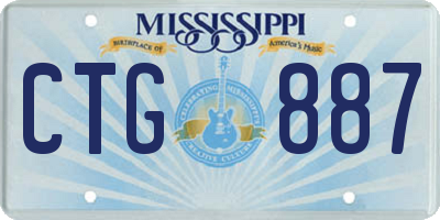 MS license plate CTG887