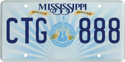 MS license plate CTG888