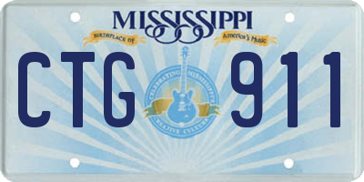 MS license plate CTG911