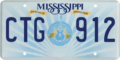 MS license plate CTG912
