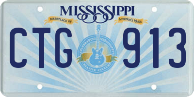 MS license plate CTG913