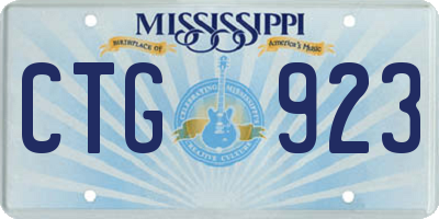 MS license plate CTG923