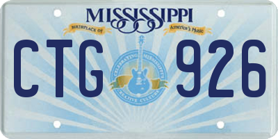 MS license plate CTG926