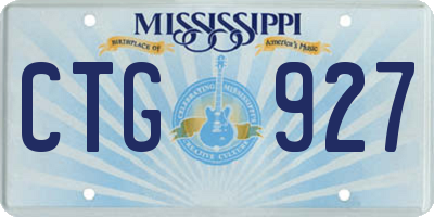 MS license plate CTG927