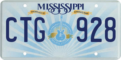 MS license plate CTG928