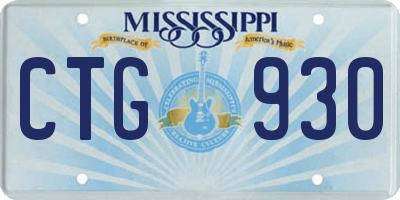 MS license plate CTG930