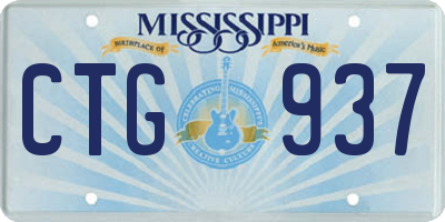 MS license plate CTG937