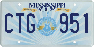 MS license plate CTG951