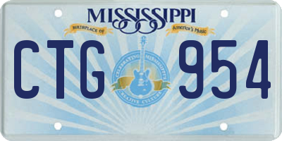 MS license plate CTG954