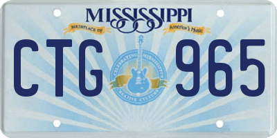 MS license plate CTG965