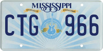 MS license plate CTG966