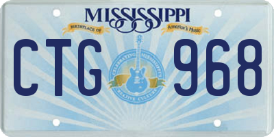 MS license plate CTG968