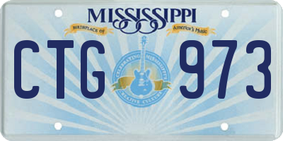 MS license plate CTG973