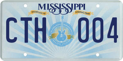 MS license plate CTH004