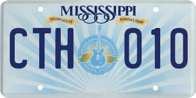 MS license plate CTH010