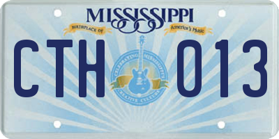 MS license plate CTH013