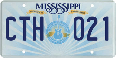 MS license plate CTH021