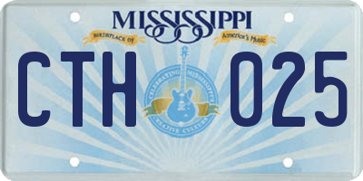 MS license plate CTH025
