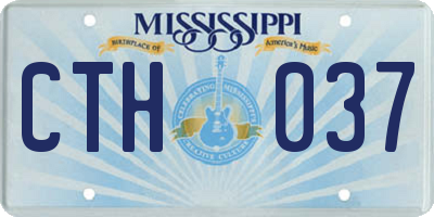 MS license plate CTH037