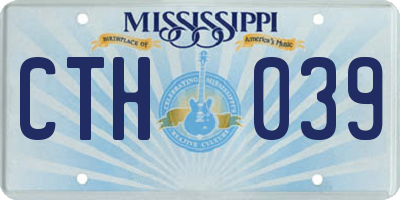 MS license plate CTH039