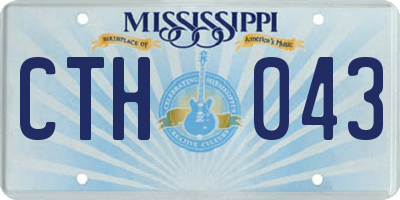 MS license plate CTH043