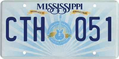 MS license plate CTH051