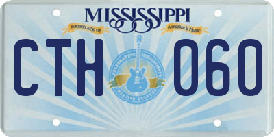 MS license plate CTH060