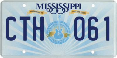 MS license plate CTH061