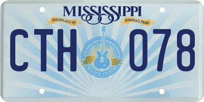 MS license plate CTH078