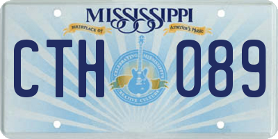 MS license plate CTH089