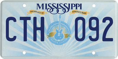 MS license plate CTH092