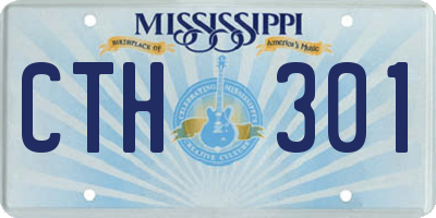 MS license plate CTH301