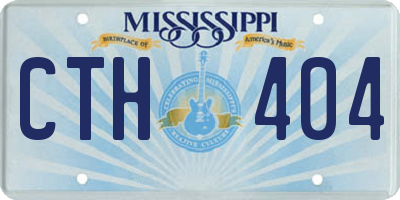 MS license plate CTH404