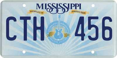 MS license plate CTH456