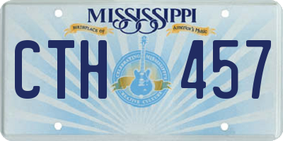 MS license plate CTH457