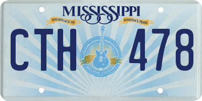 MS license plate CTH478