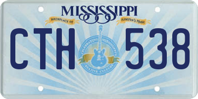 MS license plate CTH538