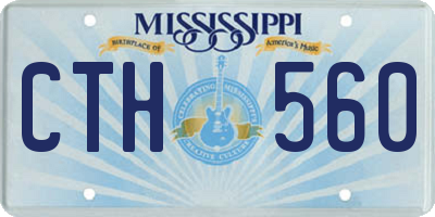 MS license plate CTH560