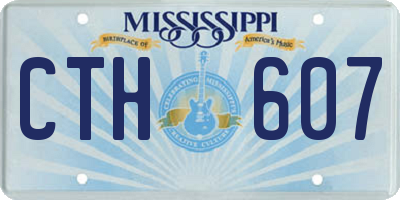 MS license plate CTH607