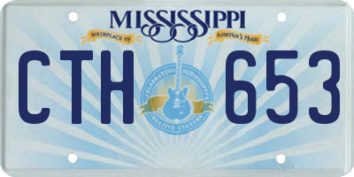 MS license plate CTH653