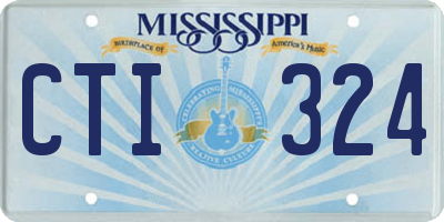 MS license plate CTI324