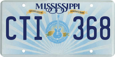 MS license plate CTI368