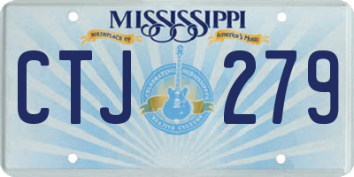MS license plate CTJ279